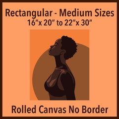 Rolled Canvas Medium No extra Border