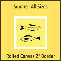 Rolled Canvas Square 2" Border
