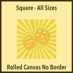 Rolled Canvas Square No extra Border