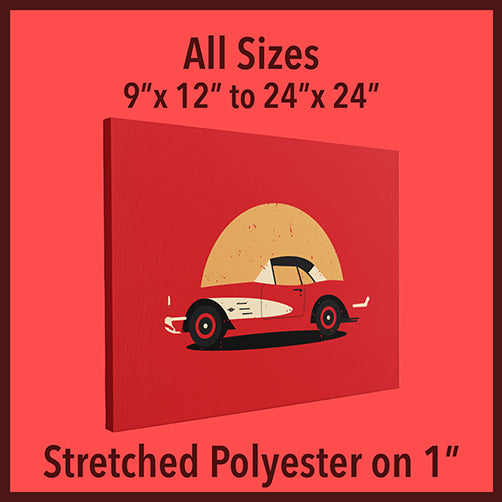 Stretched Polyester on 1"