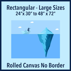 Rolled Canvas Large No extra Border