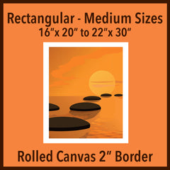 Rolled Canvas Medium 2" Border