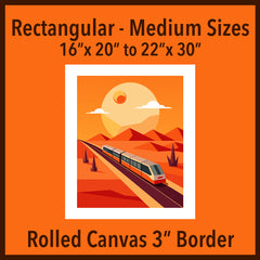 Rolled Canvas Medium 3" Border