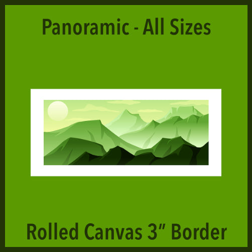 Rolled Canvas Panoramic 3" Border