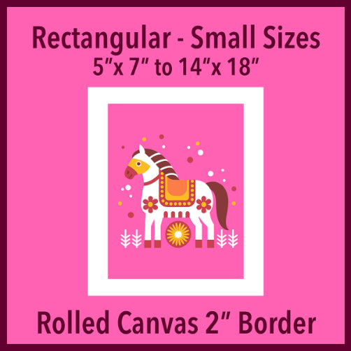 Rolled Canvas Small 2" border