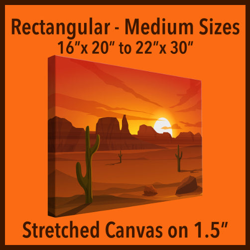 Stretched Canvas Medium on 1.5"